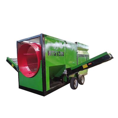 Procesadores rotativos de trampolín de alta capacidad para separar el compost con dos transportadores de cinta