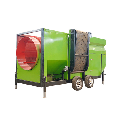 Procesadores rotativos de trampolín de alta capacidad para separar el compost con dos transportadores de cinta