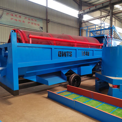 Planta de lavado de oro portátil 50 TPH pantalla de tambor móvil con tamaño de alimentación 300 mm