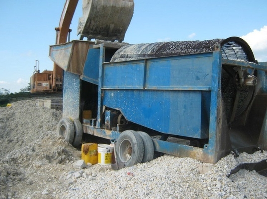 Planta portátil de lavado de oro para la tecnología de separación de rocas aluvianas y ríos y arenas mineras