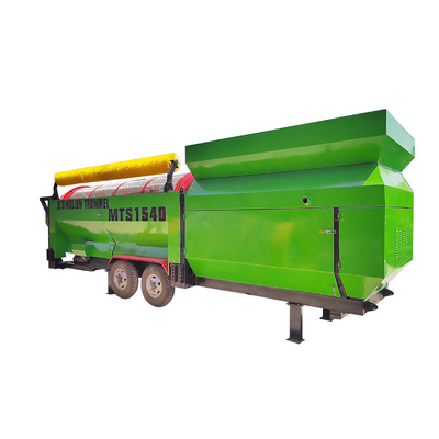 6200 KG Capacidad de tambor rotativo Trommel Screen para la máquina de compostaje de suelo circular vibratorio