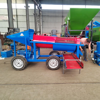 Pantalla de extracción de oro móvil gris profesional para la separación de mineral de gran capacidad