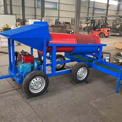 Pantalla de extracción de oro móvil gris profesional para la separación de mineral de gran capacidad