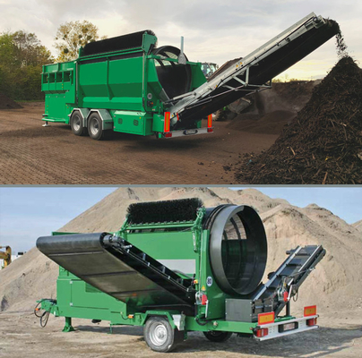 4000 KG Capacidad astillas de madera tambor tamiz compost rotativo tambor pantalla con y Capacidad