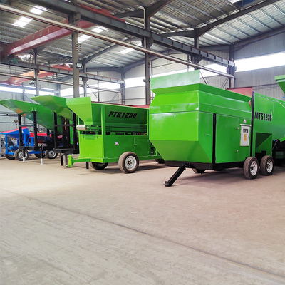 Maquinaria industrial Cribado móvil Compost Trommel Screen con una capacidad de 3210 KG