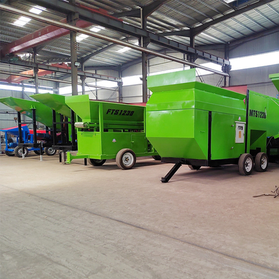 Tipo de rotación de alta capacidad pantalla de tambor de compost móvil para tiendas de materiales de construcción