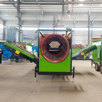 Tipo de rotación de alta capacidad pantalla de tambor de compost móvil para tiendas de materiales de construcción