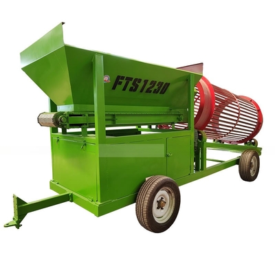 50-500 toneladas por hora Operaciones de leña portátil Trommel Screen Rotary Drum Screen