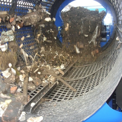 Compostado de suelo superior, arena, grava y más Máquina rotativa de pantalla de tambor para el reciclaje de residuos