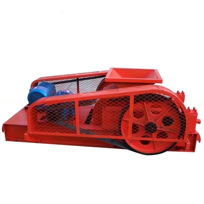 Máquina de trituración de doble rollo de tamaño de descarga ajustable para cuarzo / piedra caliza / gipso