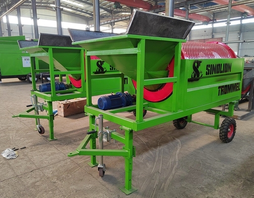 Productos orgánicos 1790 KG Personalización Basic Trommel Screen Leña de fuego Tumbler Limpiador de madera
