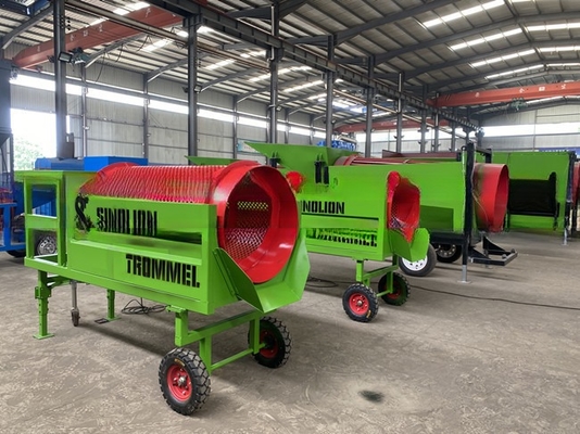 Productos orgánicos 1790 KG Personalización Basic Trommel Screen Leña de fuego Tumbler Limpiador de madera