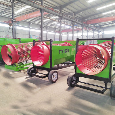 Pequeña pantalla de tambor de leña móvil con sistema de limpieza de bolas de rebote para su