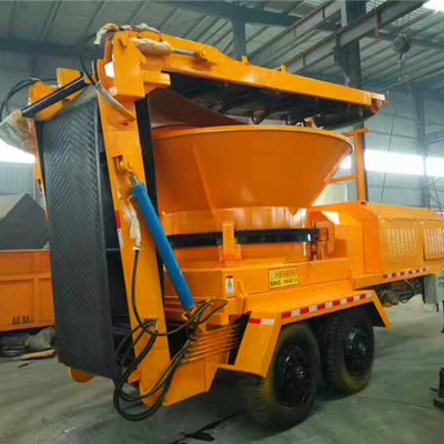 4-6 Blade Diesel móvil Gran Hopper Rotativo Plantas de trituración de árboles de madera
