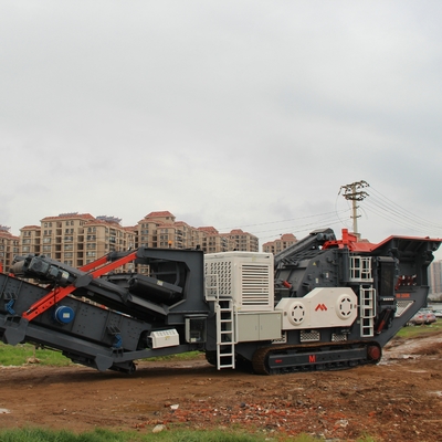 Máquina integrada de planta de cantera móvil portátil y fácil operación con marco de soldadura