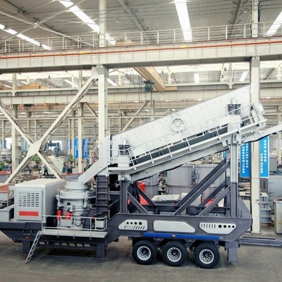 Máquina integrada de planta de cantera móvil portátil y fácil operación con marco de soldadura