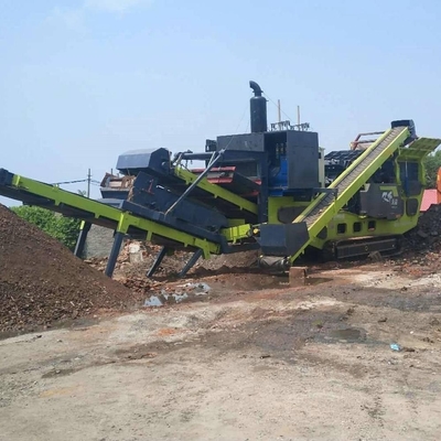 Máquina integrada de planta de cantera móvil portátil y fácil operación con marco de soldadura
