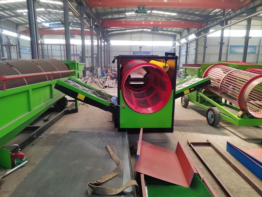 Separación automática portátil de tamiz de tambor para compostaje de suelo superior de gusano de madera y tamizado de carbón