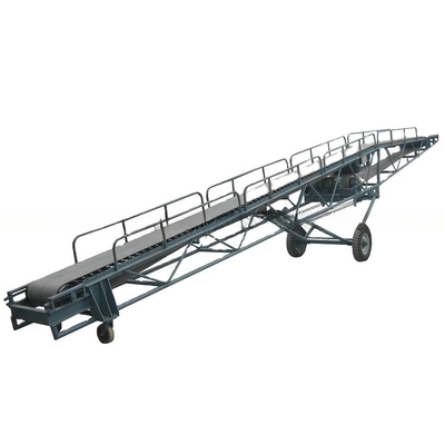 Máquina de línea transportadora de cinturón inclinado de caucho portátil industrial de tamaño pequeño amarillo