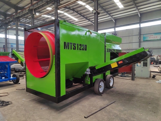 Sifador de tambo rotativo para compostaje Escrimador de suelo de superficie de gusanos Fertilizante Mini Trommel Screen