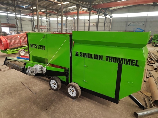 Sifador de tambo rotativo para compostaje Escrimador de suelo de superficie de gusanos Fertilizante Mini Trommel Screen