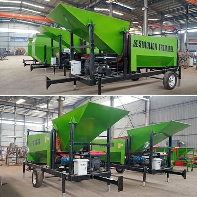 Equipo de minería de alta recuperación Planta de lavado de oro portátil con pantalla de tambor móvil