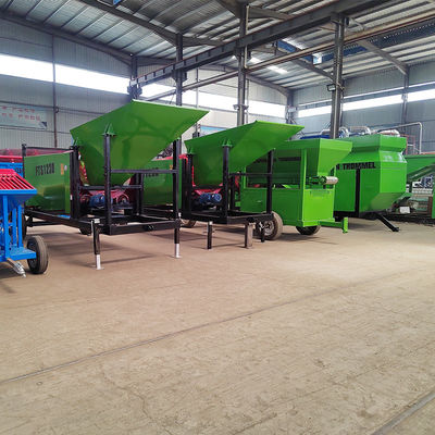 Planta de fabricación de mantillo Máquina de reciclaje de residuos domésticos con pantalla de tambor móvil