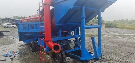 Instalación de lavado de oro estable Equipo de pantalla de tromel móvil con diseño de corteza circular