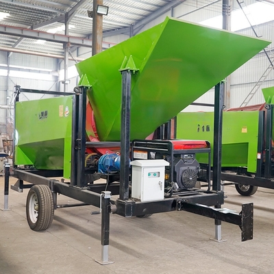 Dos motores de vibración y una pantalla portátil de tambor de leña para la agricultura sin problemas