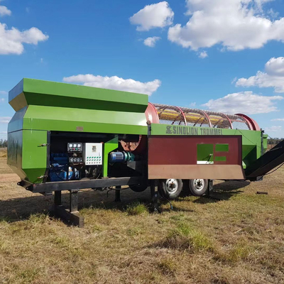 Compostaje rotativo de alta capacidad con pantalla de tambor móvil con motor eléctrico de 3-45 kW