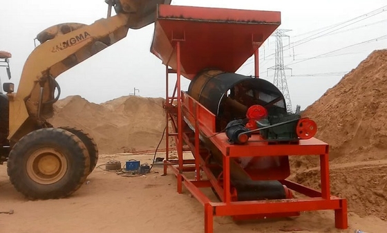Trabajos de construcción máquina de filtrado de tambor de tambor rotativo para minería
