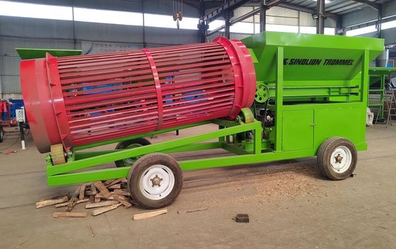 220V/380V de trabajo pesado pequeñas astillas de madera móviles serrucha tierra de roca piedra pantalla de tambor