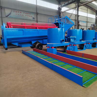 Separación de minerales blancos con la máquina de lavado de diamantes Trommel Jig y mesa agitada