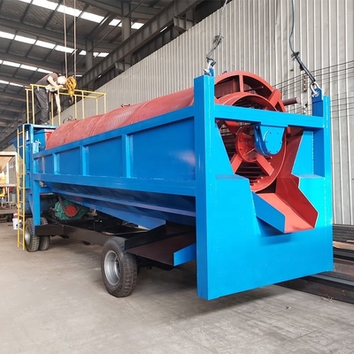 Placer Gold Mining Trommel Screen con carga de alimentación Hopper 2200 KG Capacidad y lavado