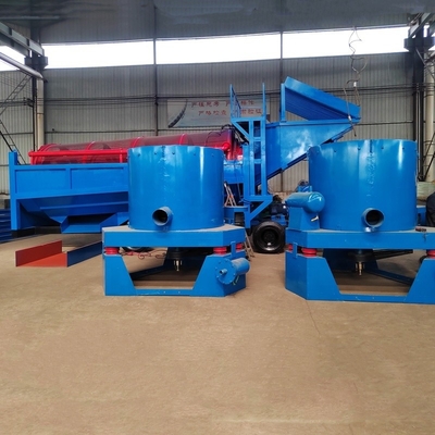 Instalación de lavado de oro aluvial con separador de centrifugadoras y pantalla de tambor del motor diesel