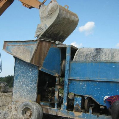 98% de eficiencia Pequeña pantalla de tambor rotativo para la planta de lavado de piedra de arena mineral de oro aluvial