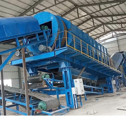 Instalación de reciclaje de residuos con sistema de limpieza de bolas de goma de tamaño inferior a 300 mm