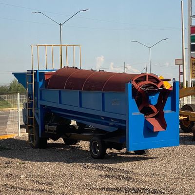 50-500 toneladas por hora Capacidad Equipo móvil de extracción de oro Lavadora de oro Pantalla de tambor