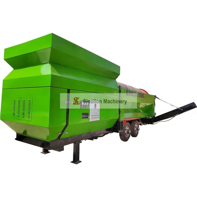 Máquina de separación de pantalla de tambo de tambo móvil Ángulo del transportador 25 grados 2200 KG