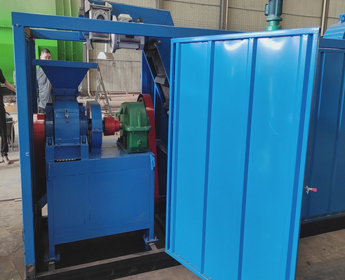 0.8-1.5 t/h Línea de briquetas de carbón de cáscara de coco azul con instalación gratuita