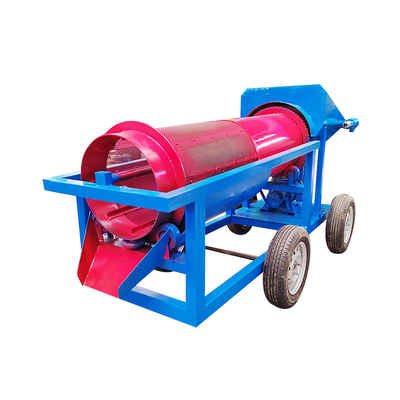 Azul 5 a 10 toneladas planta de lavado de minería de oro móvil mini pantalla de tambor de minería de oro móvil