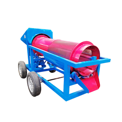 Azul 5 a 10 toneladas planta de lavado de minería de oro móvil mini pantalla de tambor de minería de oro móvil