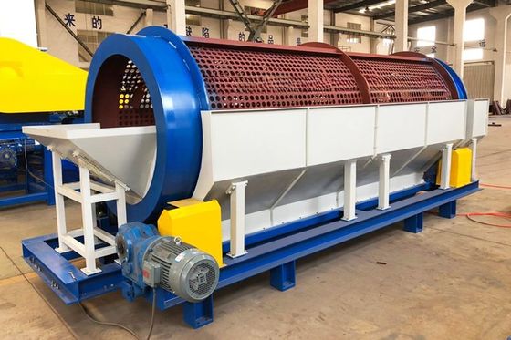 Trabajos de construcción pantalla de tambor magnético rotativo para la separación de gránulos metálicos de acero