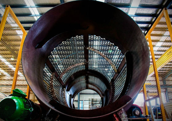 Trabajos de construcción pantalla de tambor magnético rotativo para la separación de gránulos metálicos de acero