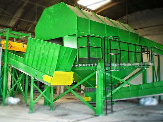 Pantalla de descarga de residuos sólidos municipales regulable por tensión con capacidad personalizable