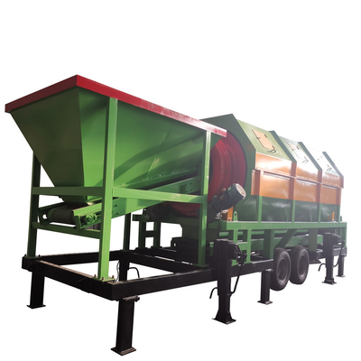 Máquina de tamiz de compostaje giratorio móvil para planta de compostaje