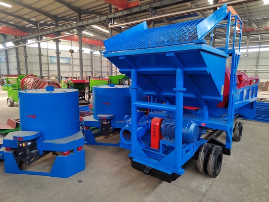 Fabricación personalizada de oro aluvial planta de lavado de diamantes equipo de separación de minería móvil