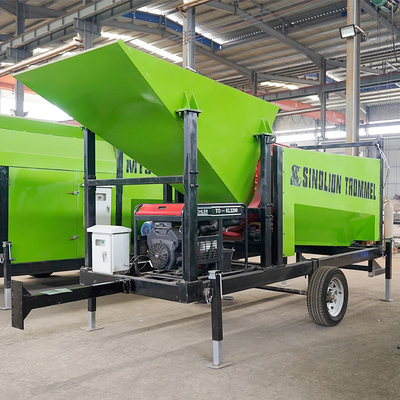 Equipo de minería de oro pantalla de tambor para tamizado de astillas de madera a 380V/415V/440V de voltaje