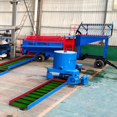Separador de arena de oro aluvial Trommel Máquina de lavado de la planta con estándar industrial
