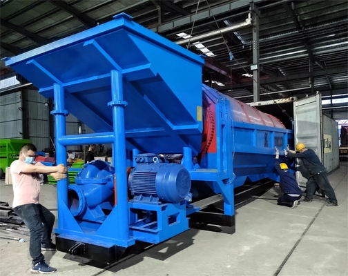 Separador de arena de oro aluvial Trommel Máquina de lavado de la planta con estándar industrial